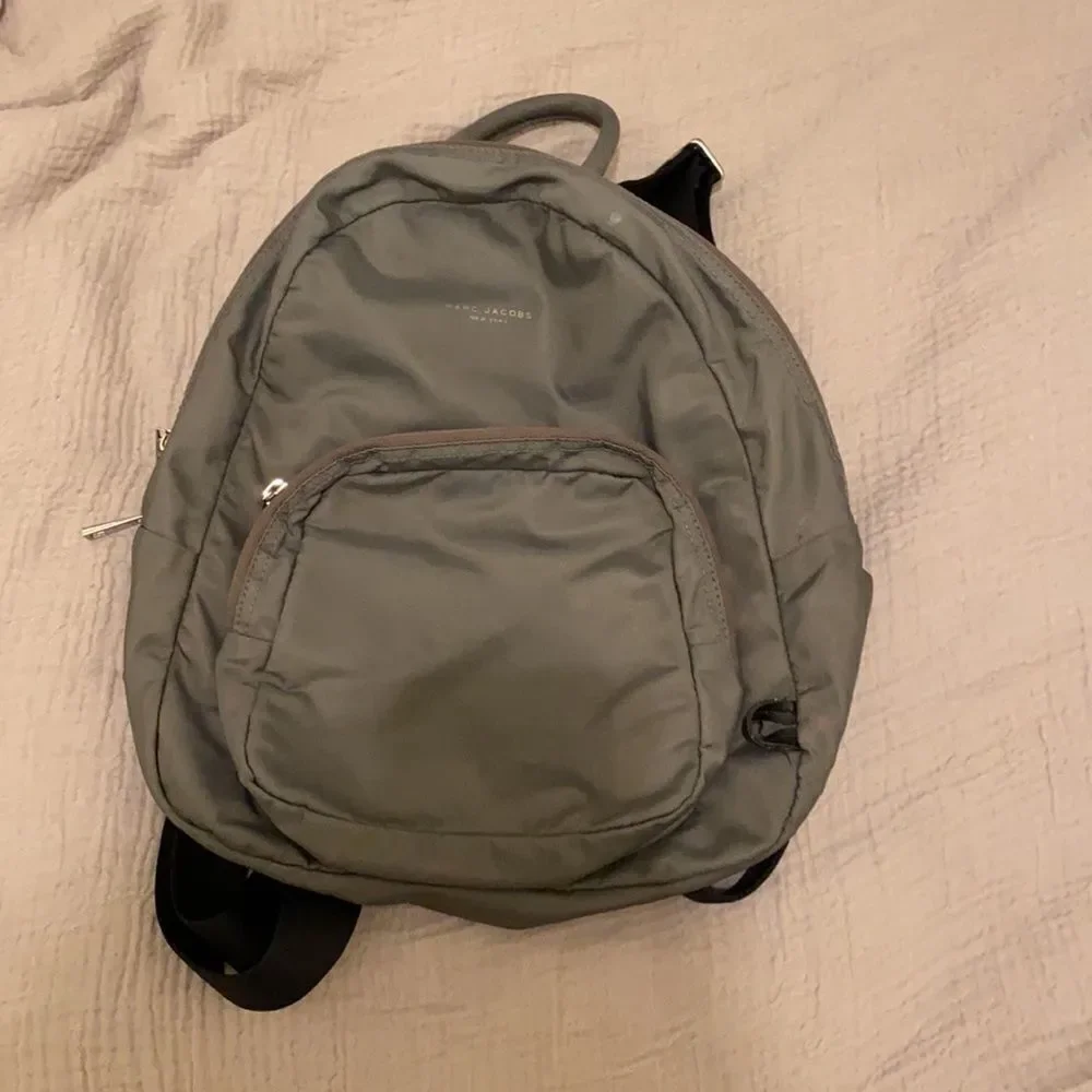 Marc Jacobs nylon gray backpack.